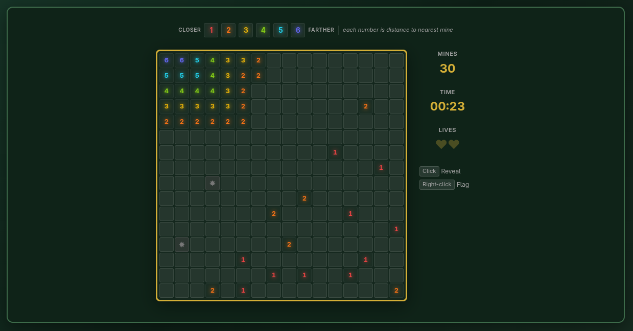 Proximity Minesweeper